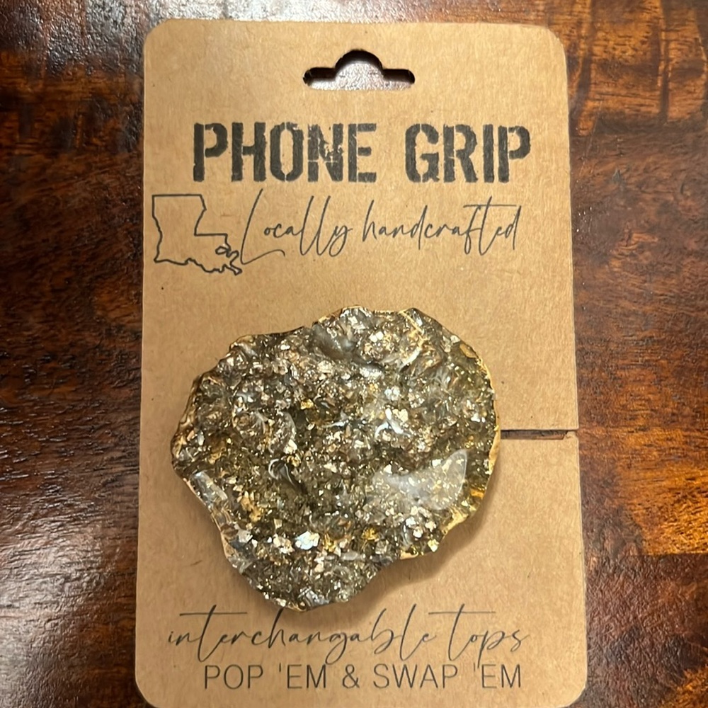 Phone Grip for Cell Phone in Gold